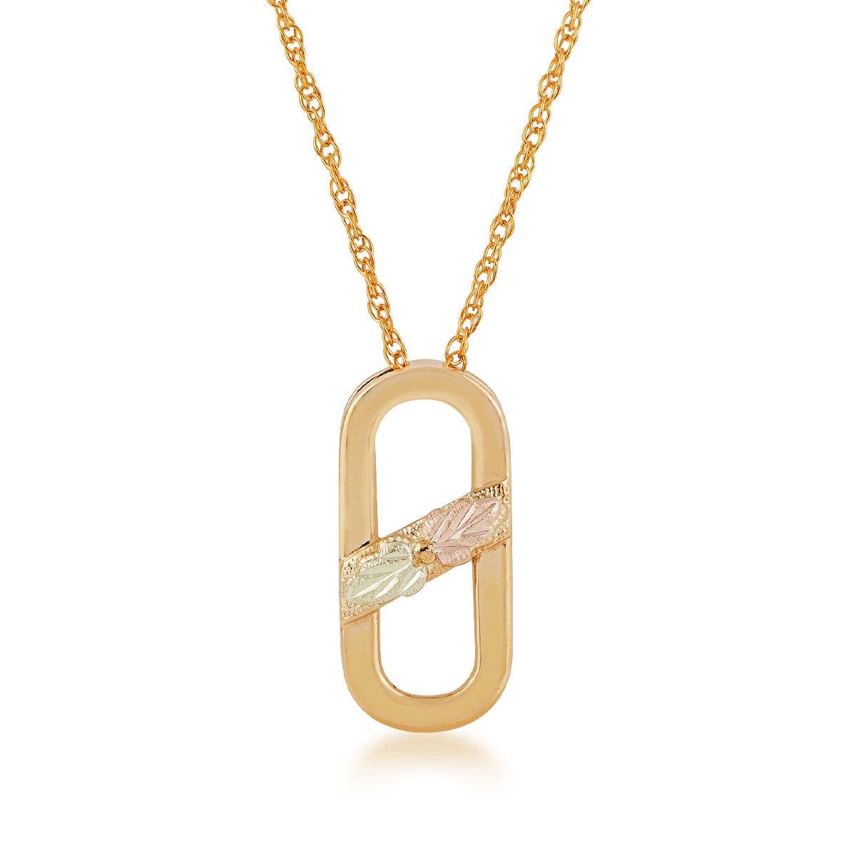 10K yellow gold paperclip pendant by Mt. Rushmore Black Hills Gold