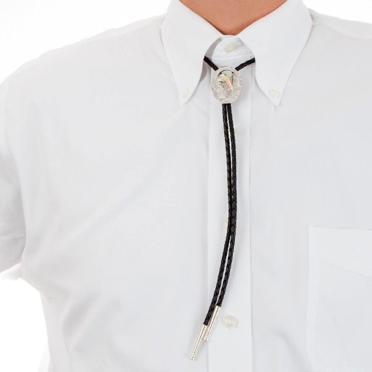 Sterling silver pheasant bolo tie by Mt. Rushmore Black Hills Gold