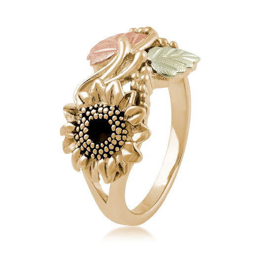 10K yellow gold sunflower ring by Mt. Rushmore Black Hills Gold