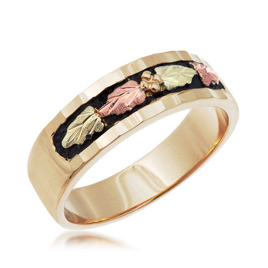 10K yellow gold grape cluster and leaf antiqued wedding ring by Landstrom's Black Hills Gold