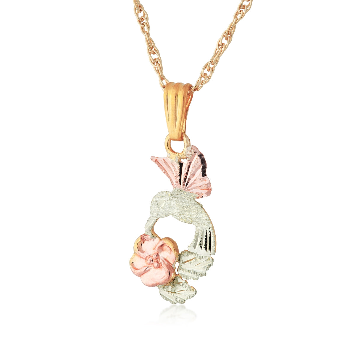 10K yellow gold hummingbird dangle pendant by Landstrom's Black Hills Gold