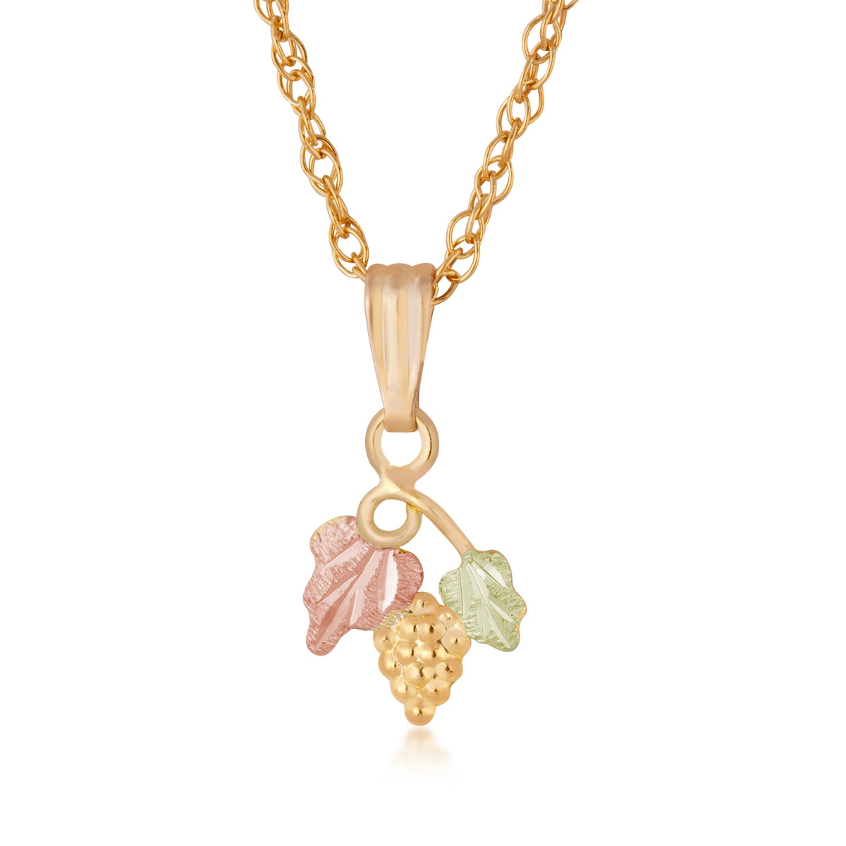 10K yellow gold curled grapevine pendant by Landstrom's Black Hills Gold