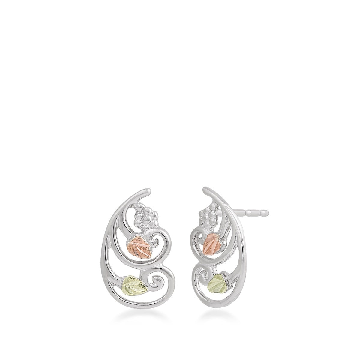 Sterling silver leaf branch earrings by Landstrom's Black Hills Gold