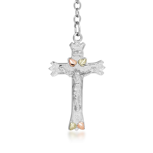 Sterling silver crystal rosary by Landstrom's Black Hills Gold