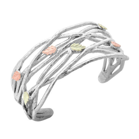 Sterling silver intertwining vine cuff bracelet by Landstrom's Black Hills Gold