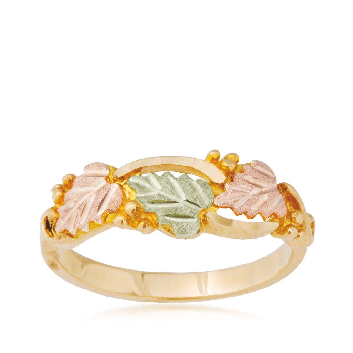 10K yellow gold three leaf ring by Mt. Rushmore Black Hills Gold