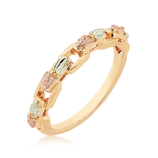 10K yellow gold link ring by Landstrom's Black Hills Gold