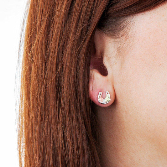 Sterling silver horseshoe earrings by Mt. Rushmore Black Hills Gold