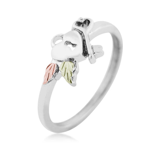 Sterling silver lock and key ring by Mt. Rushmore Black Hills Gold