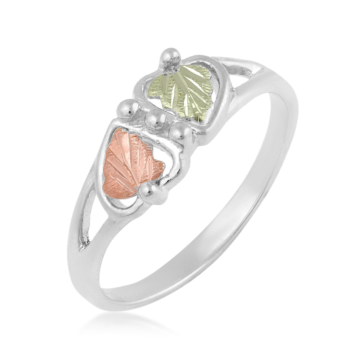 Sterling silver double heart ring by Landstrom's Black Hills Gold