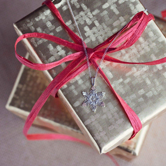 Sterling silver milgrain snowflake pendant by Mt. Rushmore Black Hills Gold