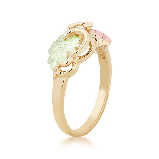 10K yellow gold diamond accent grapevine and leaf promise ring by Mt. Rushmore Black Hills Gold