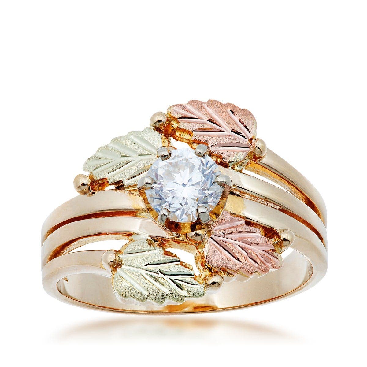 10K yellow gold 3/4 ct. tw. round brilliant diamond solitaire engagement ring by Mt. Rushmore Black Hills Gold
