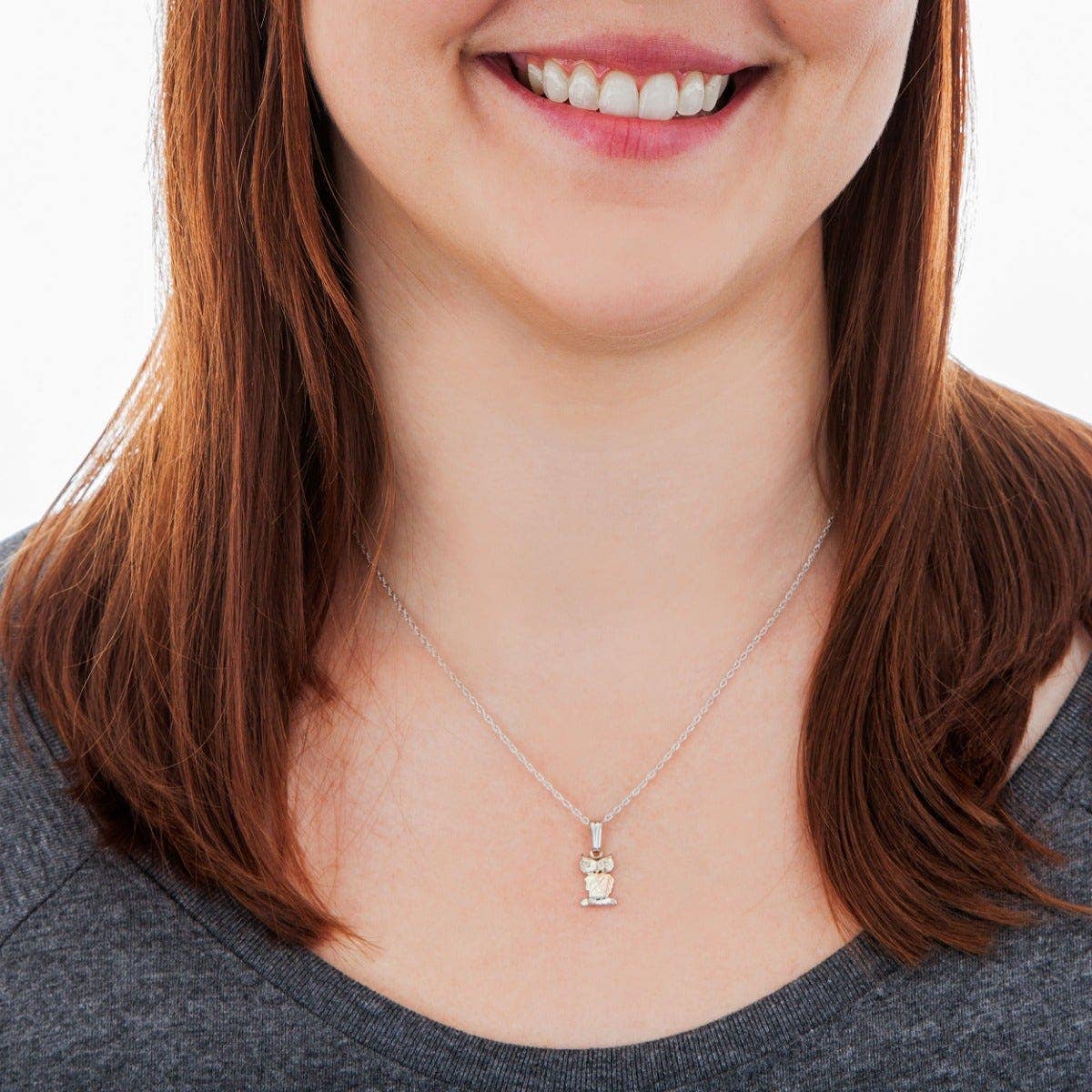 Sterling silver owl pendant by Mt. Rushmore Black Hills Gold