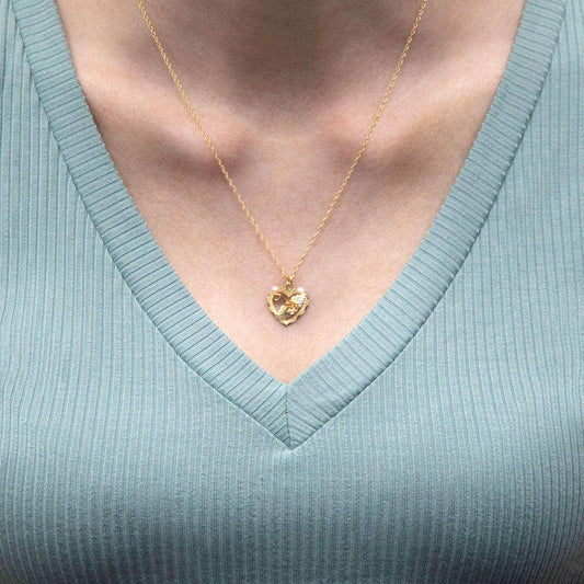 10K yellow gold rose center heart pendant by Mt. Rushmore Black Hills Gold