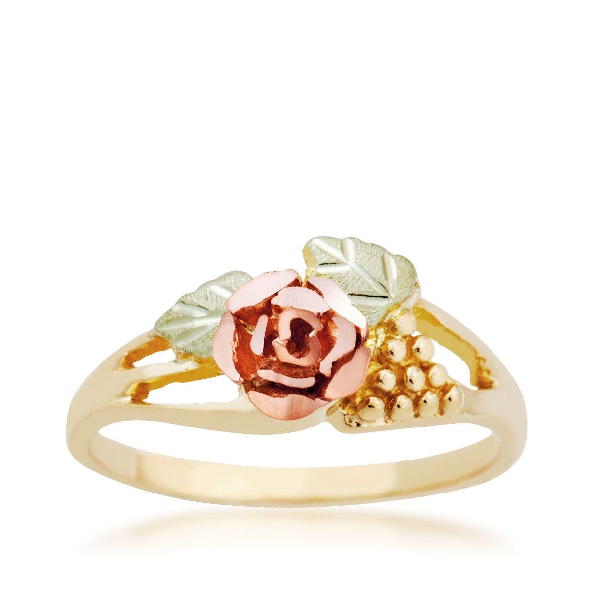 10K yellow gold rose and grape ring by Mt. Rushmore Black Hills Gold