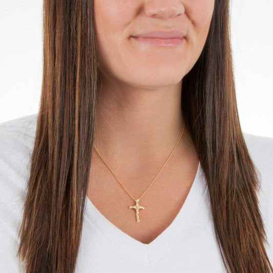 10K yellow gold carved cross pendant by Mt. Rushmore Black Hills Gold