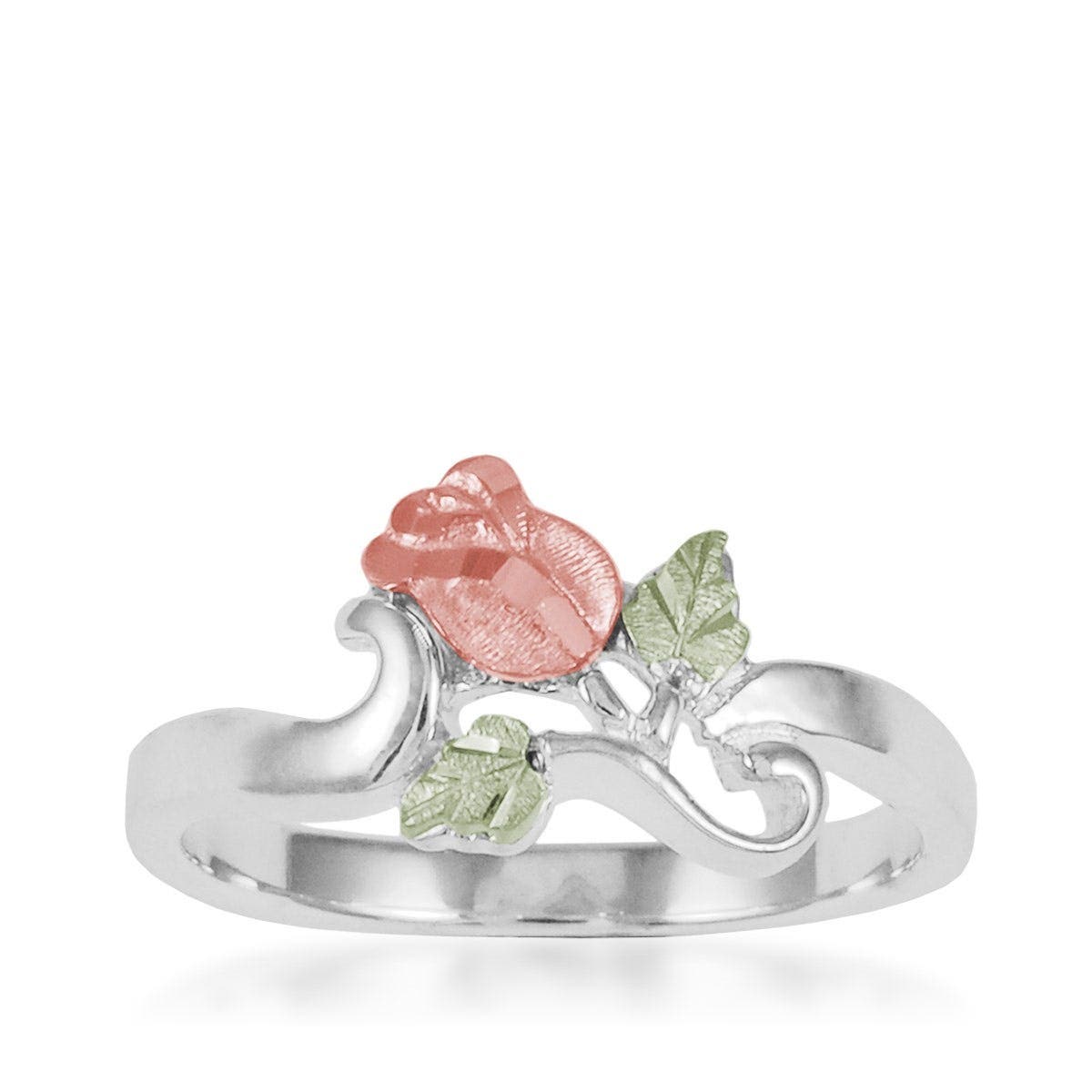 Sterling silver rose stem ring by Mt. Rushmore Black Hills Gold