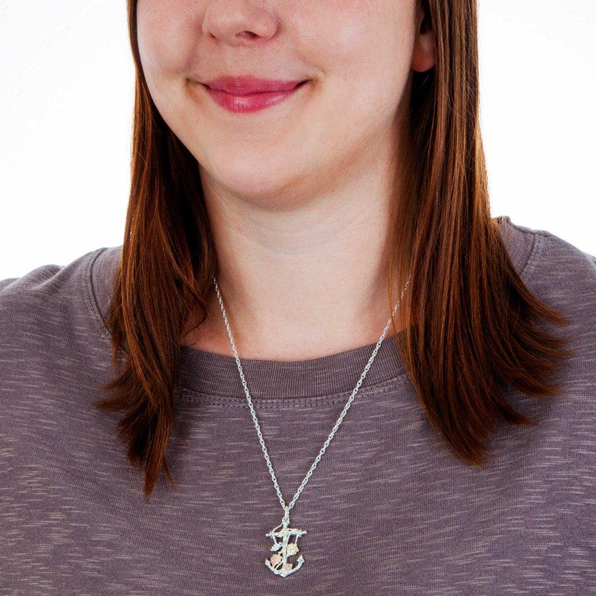 Sterling silver anchor pendant by Mt. Rushmore Black Hills Gold