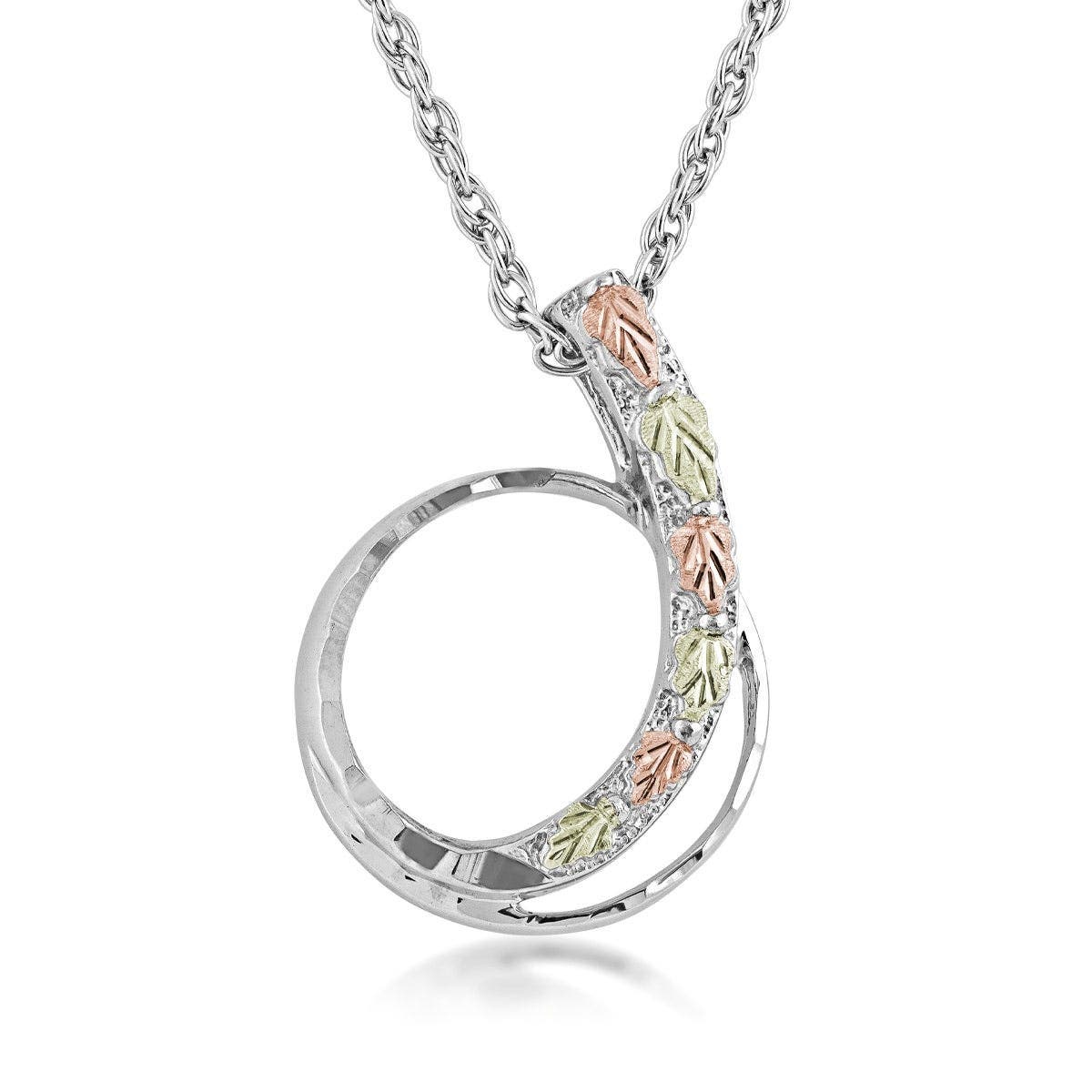 Sterling silver diamond cut circle journey pendant by Mt. Rushmore Black Hills Gold
