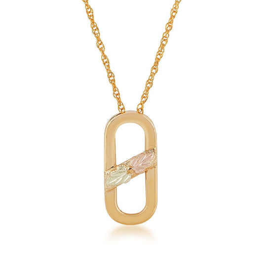 10K yellow gold paperclip pendant by Mt. Rushmore Black Hills Gold