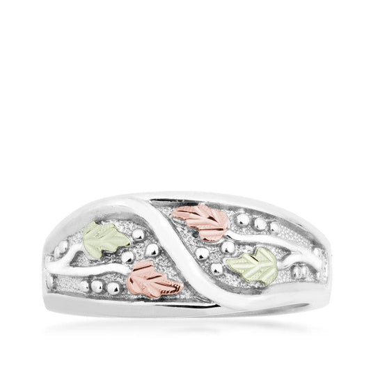 Sterling silver men's grapevine and leaf ring by Mt. Rushmore Black Hills Gold