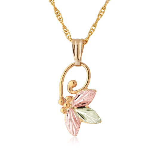 10K yellow gold loop grapevine dangle pendant by Landstrom's Black Hills Gold