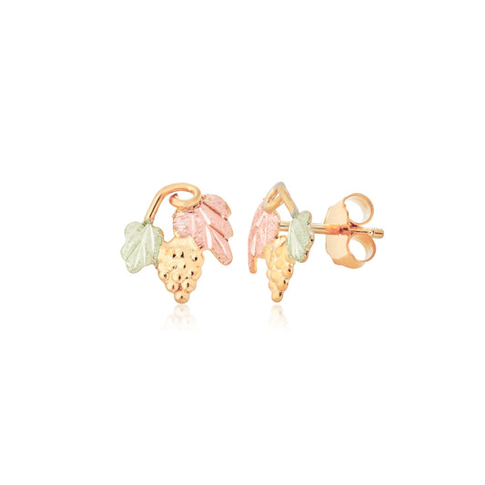 10K yellow gold curled grapevine earrings by Landstrom's Black Hills Gold
