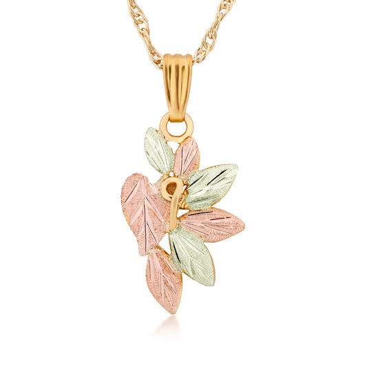 10K yellow gold leaf half halo pendant by Landstrom's Black Hills Gold