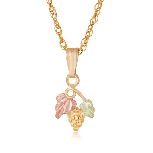 10K yellow gold curled grapevine pendant by Landstrom's Black Hills Gold