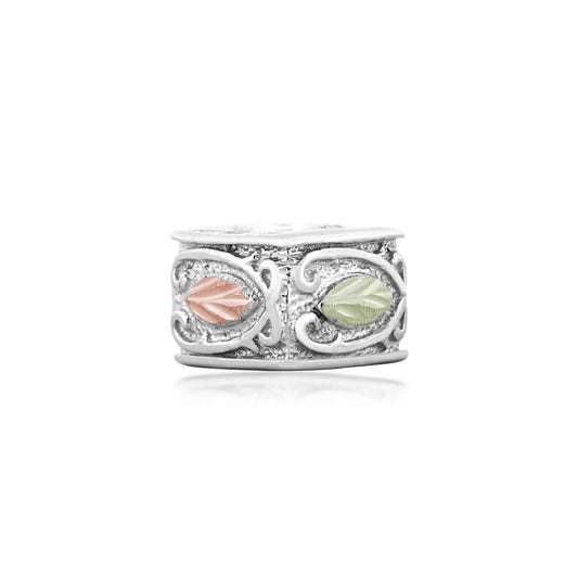 Sterling silver square bracelet bead by Landstrom's Black Hills Gold