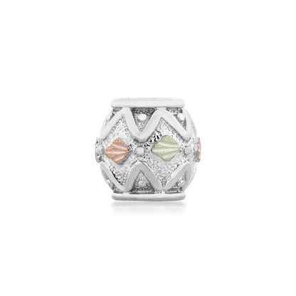 Sterling silver zig-zag bracelet bead by Landstrom's Black Hills Gold