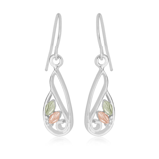 Sterling silver freeform dangle earrings by Landstrom's Black Hills Gold
