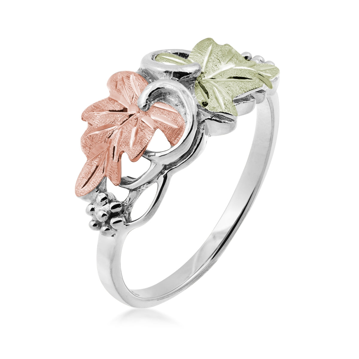 Sterling silver double leaf ring by Landstrom's Black Hills Gold
