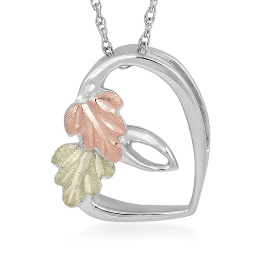 Sterling silver sliding heart pendant by Landstrom's Black Hills Gold