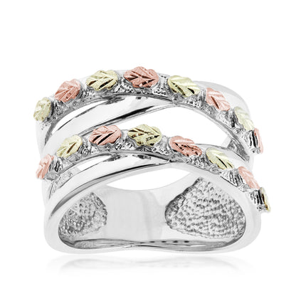 Sterling silver layered crossover ring by Landstrom's Black Hills Gold