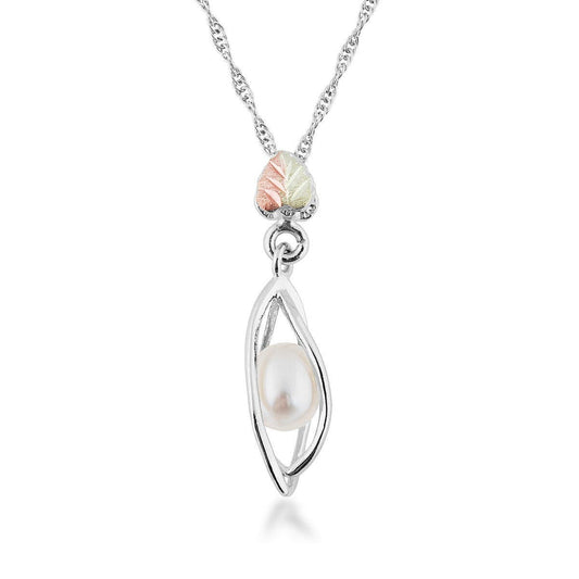 Sterling silver cultured freshwater rice pearl pendant by Mt. Rushmore Black Hills Gold