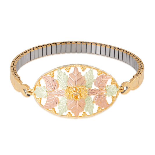 10K yellow gold oval expansion bracelet by Mt. Rushmore Black Hills Gold