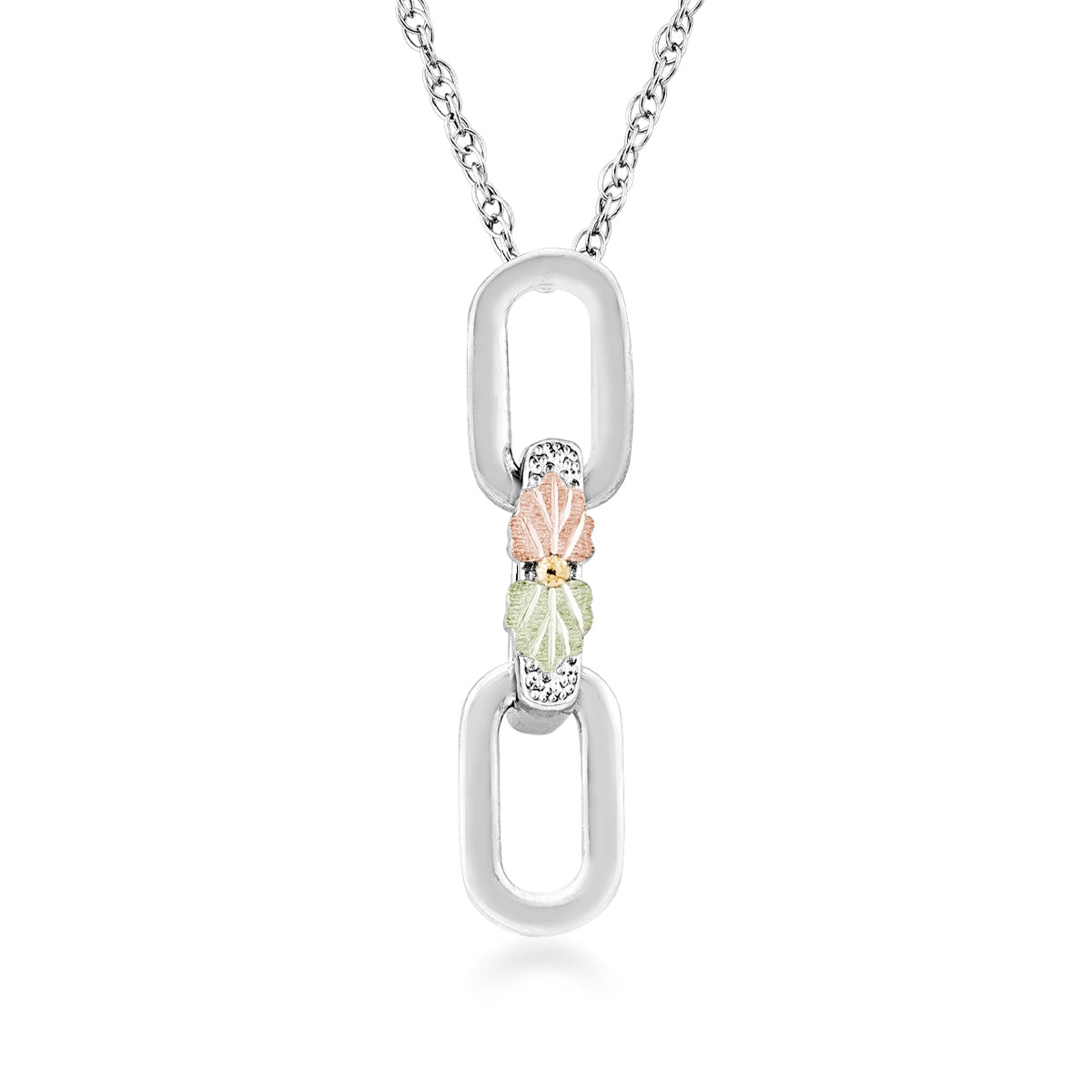 Sterling silver link dangle pendant by Landstrom's Black Hills Gold