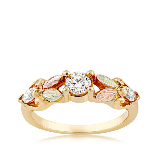 10K yellow gold 1/2 ct. tw. round and marquise diamond engagement ring by Landstrom's Black Hills Gold
