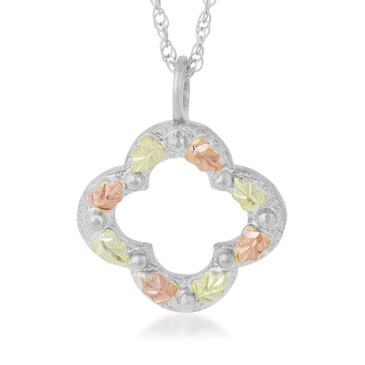 Sterling silver open quatrefoil pendant by Landstrom's Black Hills Gold