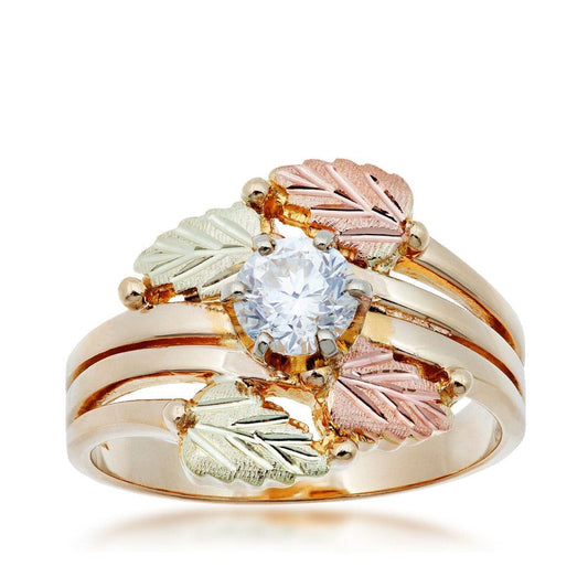 10K yellow gold 1/3 ct. tw. round brilliant diamond solitaire engagement ring by Mt. Rushmore Black Hills Gold