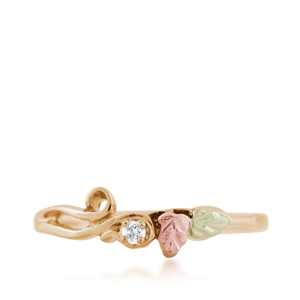 10K yellow gold diamond accent vine and leaf promise ring by Mt. Rushmore Black Hills Gold