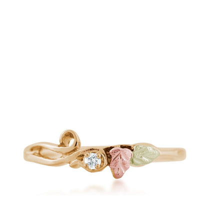 10K yellow gold diamond accent vine and leaf promise ring by Mt. Rushmore Black Hills Gold