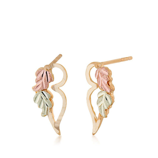 10K yellow gold diamond cut butterfly wing earrings by Mt. Rushmore Black Hills Gold