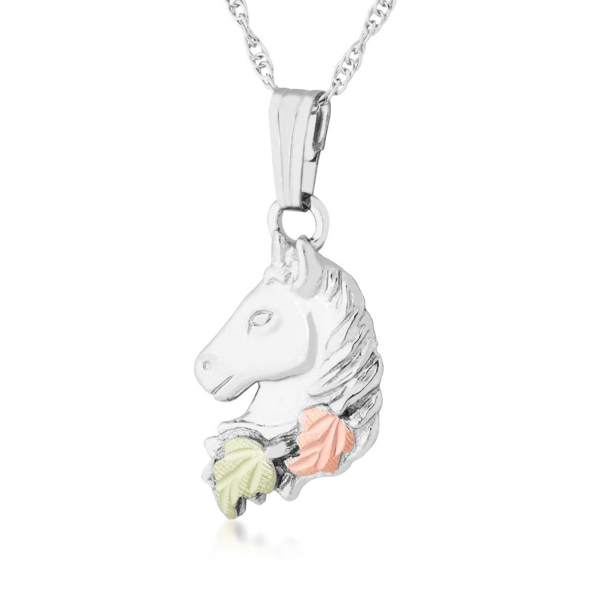 Sterling silver horse head pendant by Mt. Rushmore Black Hills Gold