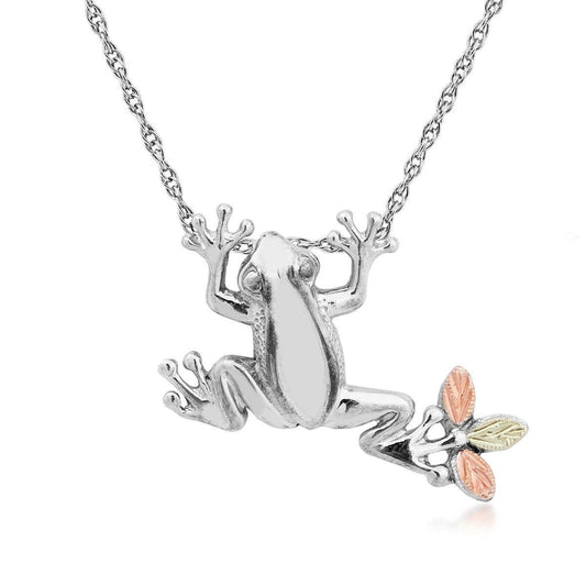 Sterling silver frog slide pendant by Mt. Rushmore Black Hills Gold