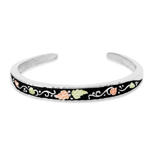 Sterling silver antiqued cuff bracelet by Mt. Rushmore Black Hills Gold