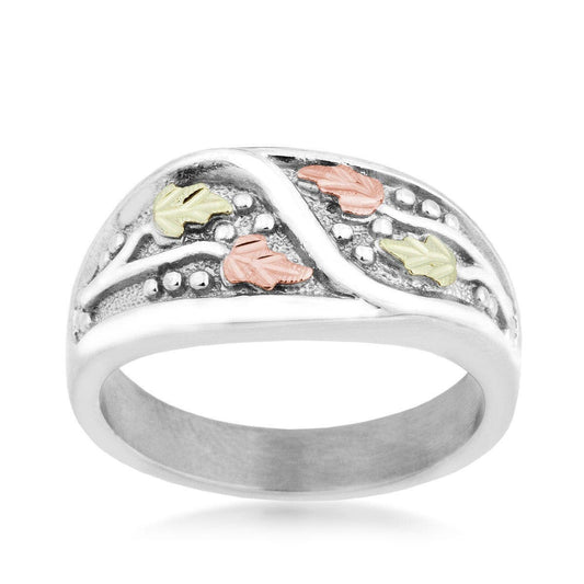 Sterling silver men's grapevine and leaf ring by Mt. Rushmore Black Hills Gold