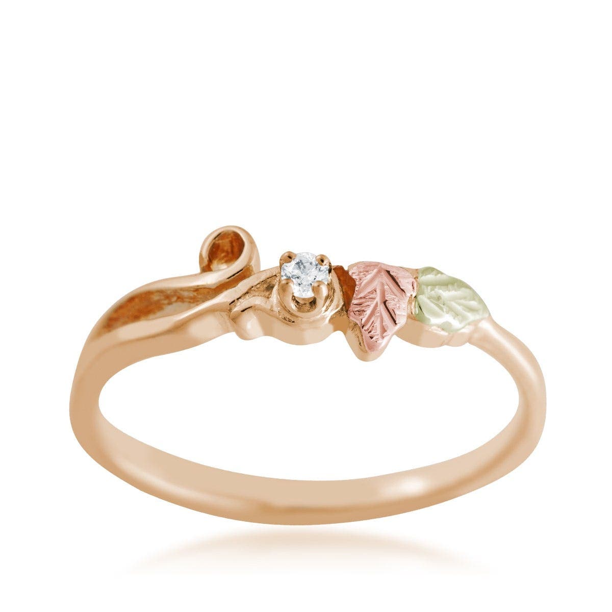 10K yellow gold diamond accent vine and leaf promise ring by Mt. Rushmore Black Hills Gold